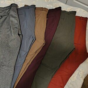 Lot of 6 Tommy Hilfiger men’s dress pants, all the same style and size with diff